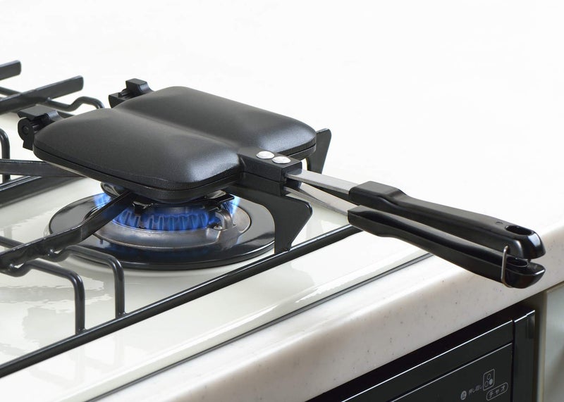 ãƒ¨ã‚·ã‚«ãƒ¯(Yoshikawa) Yoshikawa SJ2703 Hot Sand Maker, For Gas Fire, Hot Double, Full Width 5.5 x Length 13.4 x Height 1.3 inches (14 x 34 x 3.2 cm), Black, Outdoor Camping - Image 4